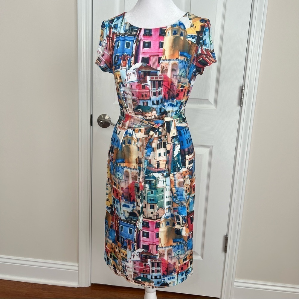 ! NWT. Irina Krylova Bright City Print Dress